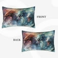 thumbnail image 2 of Uemuo Ink Style Wave Dragon Print Throw Pillow Case – Cozy & Soft Cushion Cover, Hypoallergenic Pillow Case for Sleeping, Perfect for Women with Envelope Closure-16"x24", 2 of 6