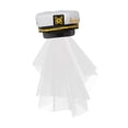 thumbnail image 4 of Gorra de marinero de novia con velo, accesorio de disfraz con bordado de ancla para mujer Estilo B, 4 of 8
