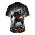 thumbnail image 3 of Men'S  T-Shirt Featuring a Complete Zombie And Skull Design, Short-Sleeved Round Neck Casual Streetwear for Summer, Ideal for Gaming And The Dark Aesthetic of Gothic Fashion, Plus Size, 3 of 6