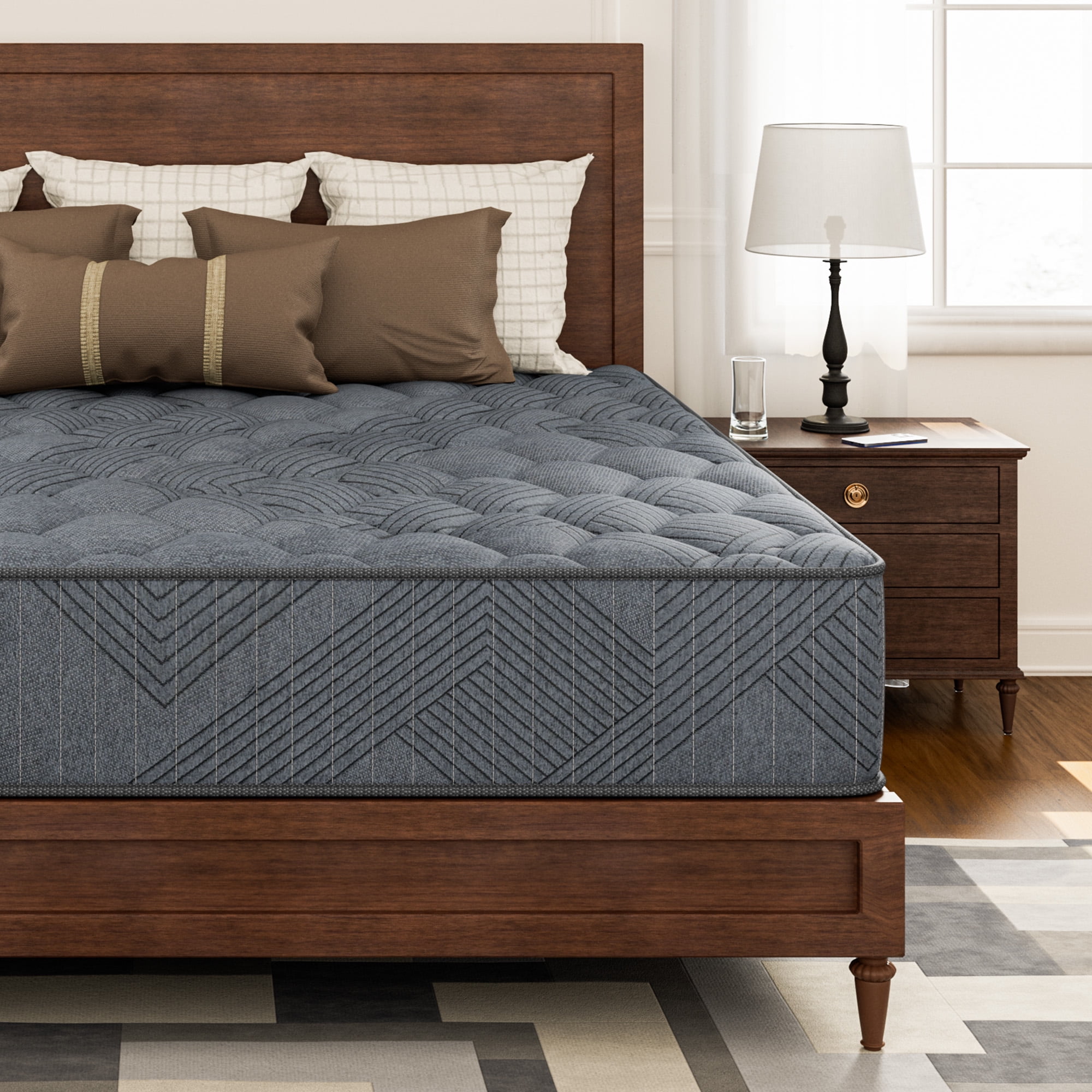 Queen Mattress,Babo Care 10 Inch Hybrid Mattress with Gel Memory Foam, Medium Firm Mattresses in a Box, Queen Size Mattress with Anti-dust mites