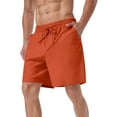 thumbnail image 3 of Iceglad Mens Cotton Linen Shorts Stretch Summer Beach Shorts Casual Drawstring 23inch Inseam Shorts, 3 of 9