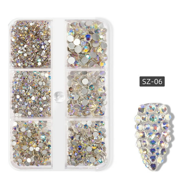 Iumwxz Boxed Nail Art Rhinestone Jewelry Flat Rhinestone Heavenly Light Nail Jewelry