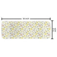 thumbnail image 2 of Daisy Microwave Oven Cover, Summer Flower Blossom Leaves Pastel Toned Spring Celebration Motif, Water Resistant Organizer with Pockets for Kitchen, 36" x 12", Night Blue Pale Pink, by Ambesonne, 2 of 4