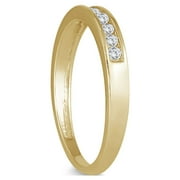 1/4 Carat TW Channel Set Diamond Band in 10K Yellow Gold (K-L Color, I2-I3 Clarity)