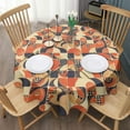 thumbnail image 3 of Design Pattern Round Tablecloth 60 Inch – Waterproof Polyester Table Cover with Full Print Design, Wrinkle Resistant & Washable for Kitchen Dining Party Decor, 3 of 6