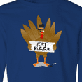 thumbnail image 4 of Inktastic Turkey Holding a Sign Says Eat Pizza Long Sleeve Youth T-Shirt, 4 of 5