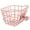 Pink, variant on Small Front Scooter Basket with Fixed Holder for Bicycles – 2 Gallons, Rust-Resistant (White)
