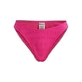 thumbnail image 5 of No Boundaries Women's Smocked High Leg Bikini Bottoms, Sizes XXS - XXL, 5 of 5