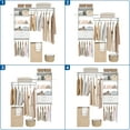thumbnail image 6 of Homieasy Wall Cabinet with Hanging Rods, 60'' Wide Laundry Wall Cabinet with 2 Drawers, Open Rack & Adjustable Inner Shelf, Storage Cabinet Wall Mounted, White, 6 of 7