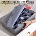 thumbnail image 4 of Organizador de almacenamiento AARINBOW para ropa interior, calcetines, 30 celdas, color gris, 4 of 8