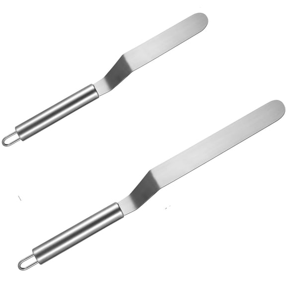 2 Pcs Offset Spatula Set with 6" & 8" Blade,TGY Stainless Steel Icing Spatula,Cake Decorating Spatula Icing Spreader for Cake Decorating, Baking