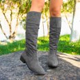 thumbnail image 3 of SACFOF Women's Knee High Boots Square Toe Chunky Block Heel Long Boots for Women Comfortable Low Heel Womens Boots, 3 of 6