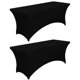 thumbnail image 1 of 2 Pcs Black Fitted Tablecloths for Banquet 6FT Size, 1 of 5