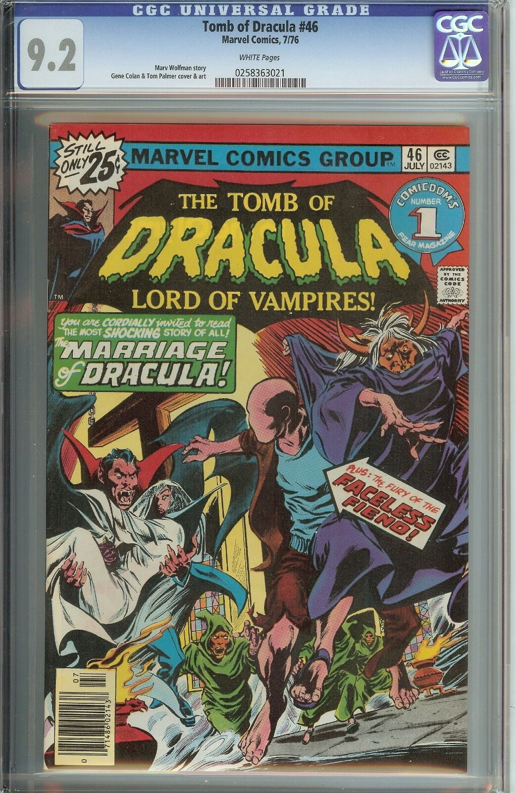 Tomb of Dracula #46 CGC 9.2
