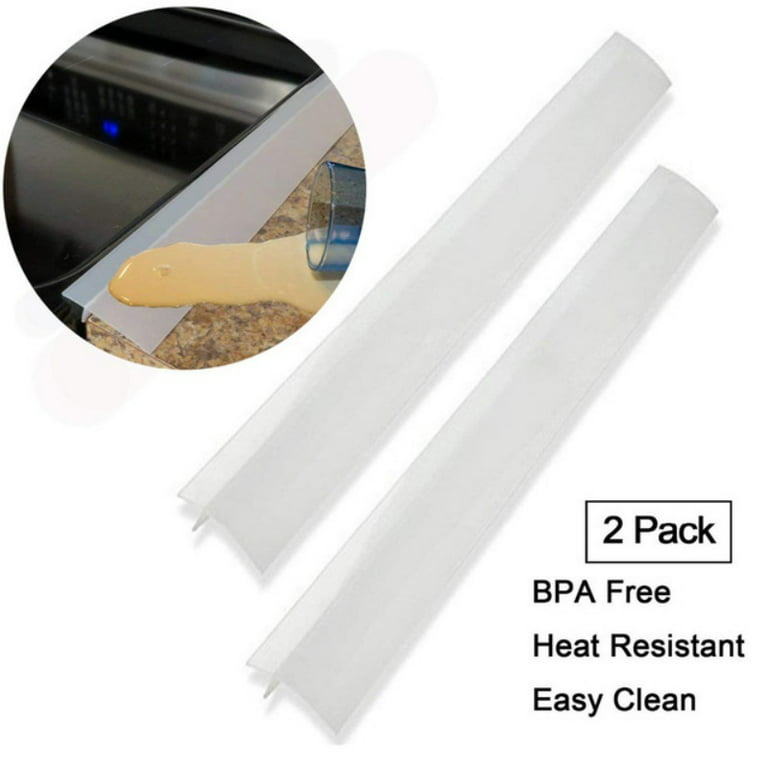 Silicone Stove Counter Gap Cover by Kindga, 21 Easy Clean Gap Filler  Sealing Spills Between Kitchen Counter, Appliances,Stovetop, Oven, Washing  Machine, Washer, Dryer Set of 2 (White) 