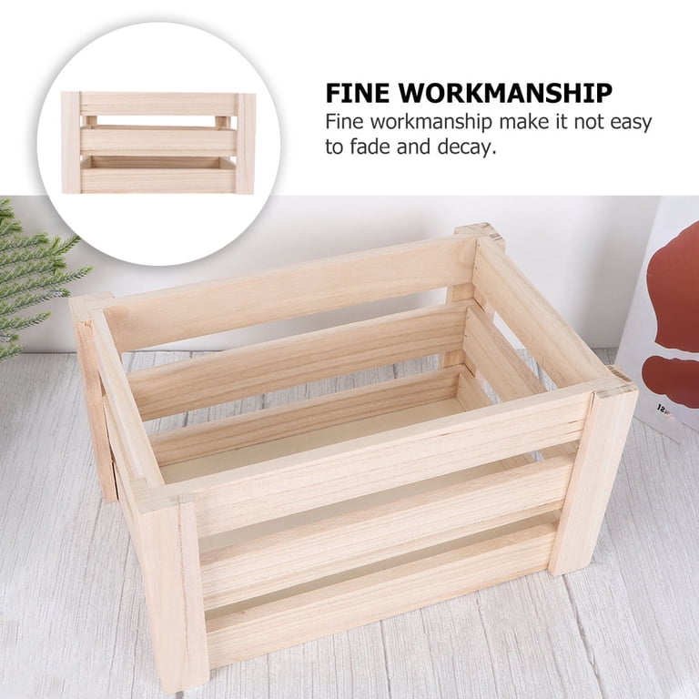 PTOOTP Wooden Crate Storage Box with Elegant Hollow Out Design for ...