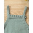 thumbnail image 6 of FEORJGP Infant Boys Girls Easter Overalls Newborn Baby Sleeveless Bodysuit Bunny Print Strap Rompers Spring Outfit, 6 of 8