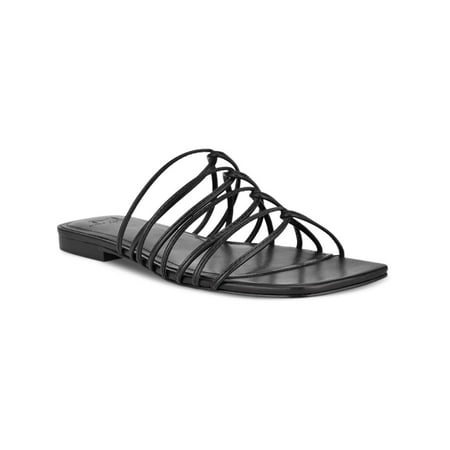 

Marc Fisher LTD Womens Marcio Leather Square Toe Flat Sandals