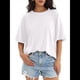 thumbnail image 2 of Camisetas de Gran Tamaño para Mujer, Corte Holgado, Cuello Redondo, Corta, Blusa Informal de Verano, Camiseta Básica Y2K para Playa M, 2 of 7