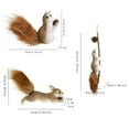 thumbnail image 3 of 2 Pcs Cute Furry Christmas Squirrel Ornaments Woodland Animal Faux Fur Plush Hanging Ornament Simulation Forest Animal Christmas Tree Decoration for Holiday Xmas Tree Home Indoor Party Gift，Style 10, 3 of 6
