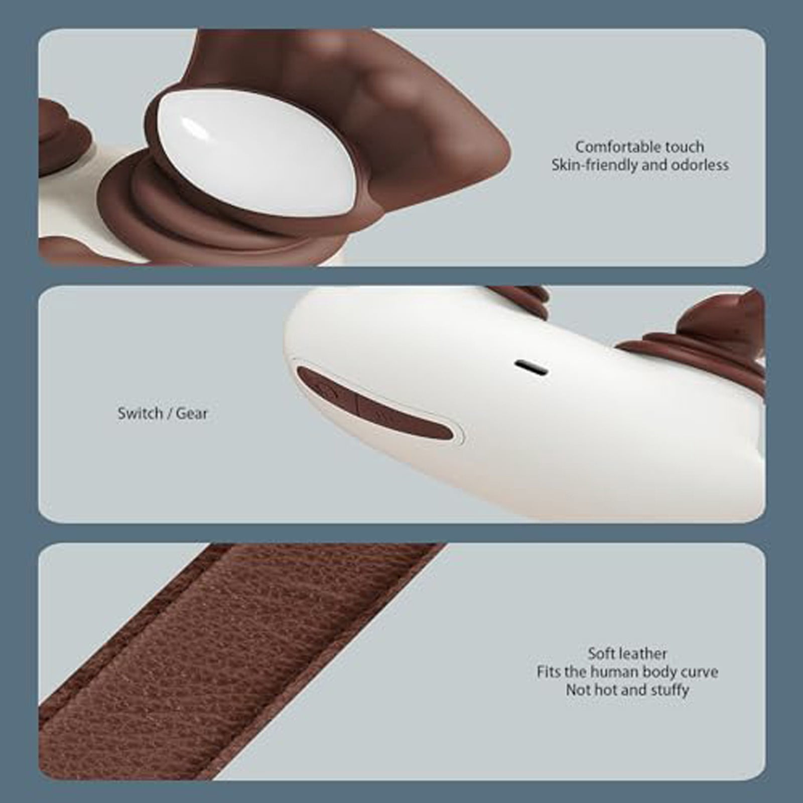 4D Neck and Shoulder Massager, Heat Wireless Deep Tissue Kneading Massage Pillow, Simulating Human Hands Dual Heat Settings, Ergonomic Palm Curve, Protable Design for Home Office Travel