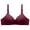 Wine, variant on Loopsun Plus Size Bras for Women, Womens Bra Soild Color Wire Free Underwear Bra Everyday Underwear Beige S
