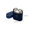 thumbnail image 4 of QUTETN Portable Mini Electric Shaver for Men with Transparent Design  Dual Rotary Floating Head  LCD Display  USB Rechargeable  Waterproof Travel Razor  4 Colors Available - Single Unit w, 4 of 8