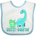 thumbnail image 3 of Inktastic Sister-saurus Cute Brontosaurus Family Boys or Girls Baby Bib, 3 of 4