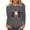 Gray, variant on Xdegoge Womens Halloween Cat And Ghost Graphic T-Shirts Long Sleeve Cute Pumpkin Print Crewneck Tops Casual Loose Fit Fall Holiday Pullover Tees Shirts for Ladies
