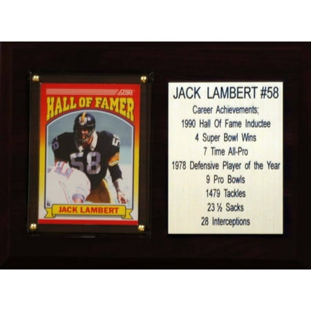 - C&I Collectables NFL 6x8 Jack Lambert Pittsburgh Steelers Career Stat Plaque