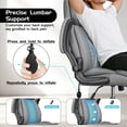 thumbnail image 5 of COOLHUT Big and Tall Office Chair 350LBS, Comfy Heavy Duty Executive Desk Chair with Adjustable Lumbar Support, Higth Back Computer Home Office Chair with Padded Flip -up Arms, Light Gray, 5 of 10