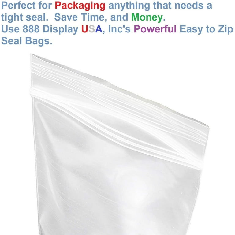 1000 Zip Top Seal Bags 2mil Clear 1-1/2 x 2 Small Baggies Zip Top