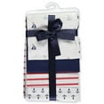thumbnail image 2 of Luvable Friends Baby Boy Cotton Flannel Receiving Blankets, Sailboat, One Size, 2 of 4