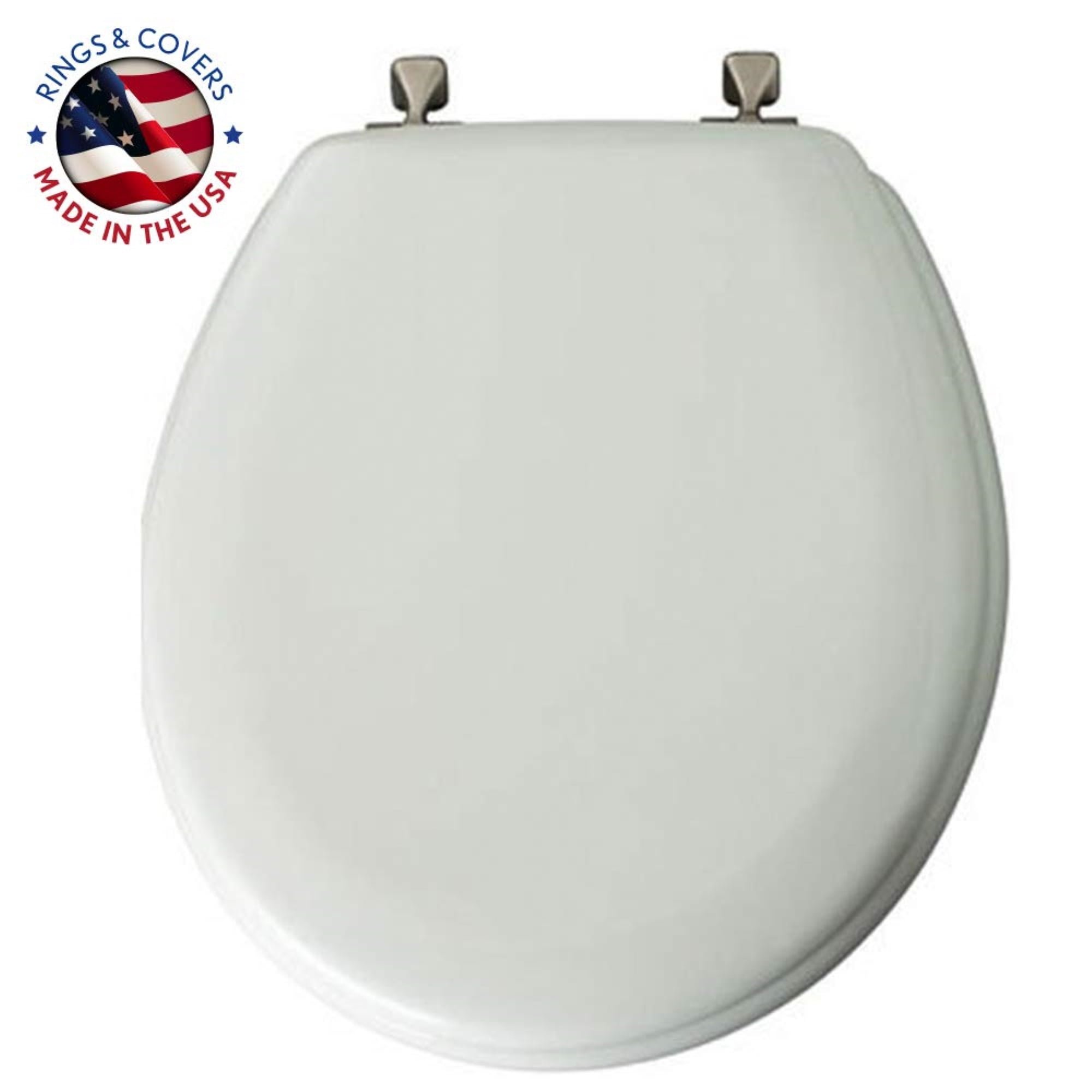 Mayfair Round White Molded Wood Toilet Seat