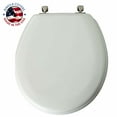 thumbnail image 2 of Mayfair Round White Molded Wood Toilet Seat, 2 of 2