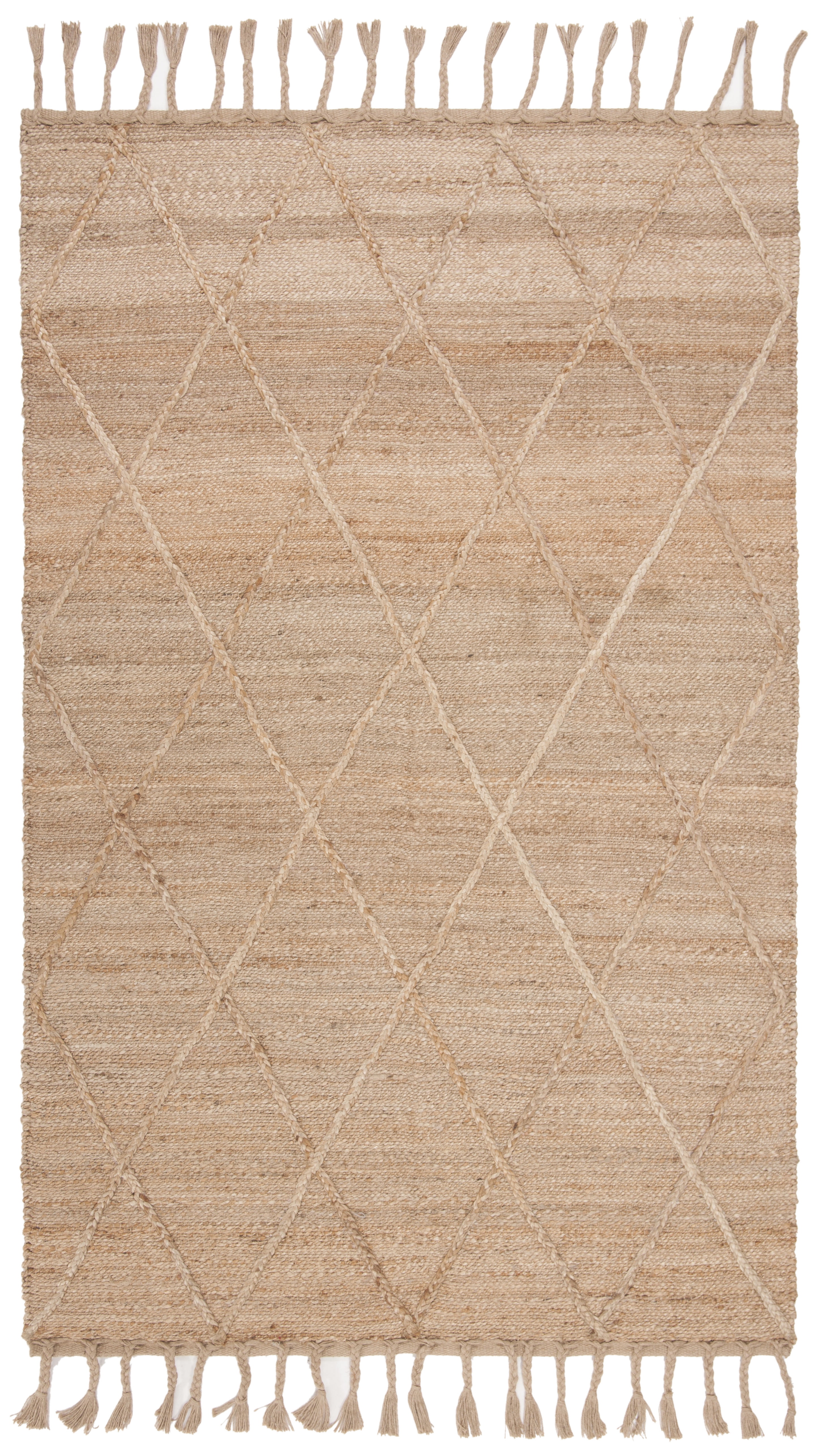 SAFAVIEH Natural Fiber Nancy Geometric Jute Area Rug, Natural, 5' x 8'