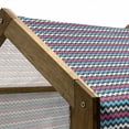 thumbnail image 4 of Modern Pet House, Colorful Zigzag Twisty Bands Winding Abstract Chevron Tiles Geometric Print, Outdoor & Indoor Portable Dog Kennel with Pillow and Cover, 5 Sizes, Pink Sky Blue Black, by Ambesonne, 4 of 4