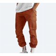 thumbnail image 3 of Pants For Men Solid Casual Multiple Pockets Outdoor Straight Type Fitness Long Pants, 3 of 5