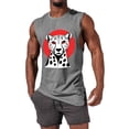 thumbnail image 1 of Camiseta sin mangas de cuello redondo para hombre, informal, a la moda, con estampado, deportiva, de poliéster, 1 of 5