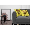 thumbnail image 3 of Ambesonne Pug Throw Pillow Cover 2 Pack, Intellectual Dog Glasses, 24", Yellow Pink, 3 of 7