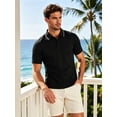 thumbnail image 7 of Cadmus Mens Polo Shirts Quick Dry Short Sleeve Golf T Shirt Performance Moisture Wicking Casual Workout,8602,Black+Navy Blue+Red,XL, 7 of 7