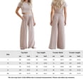 thumbnail image 2 of Conjunto Sexy De 2 Piezas Traje básico de mujer de 2 piezas Ombligo expuesto Casual Vacaciones Vacaciones (Caqui XL) Kuymtek para Mujer Caqui T L, 2 of 8