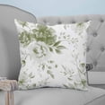 thumbnail image 4 of 14x14 Pillow Covers Set of 2, Sage Green Flower Throw Pillow Covers Decorative Couch Cushion Case, Watercolor Gradient Retro Floral Microfiber Square Pillowcases for Bedroom Car Living Room, 4 of 7