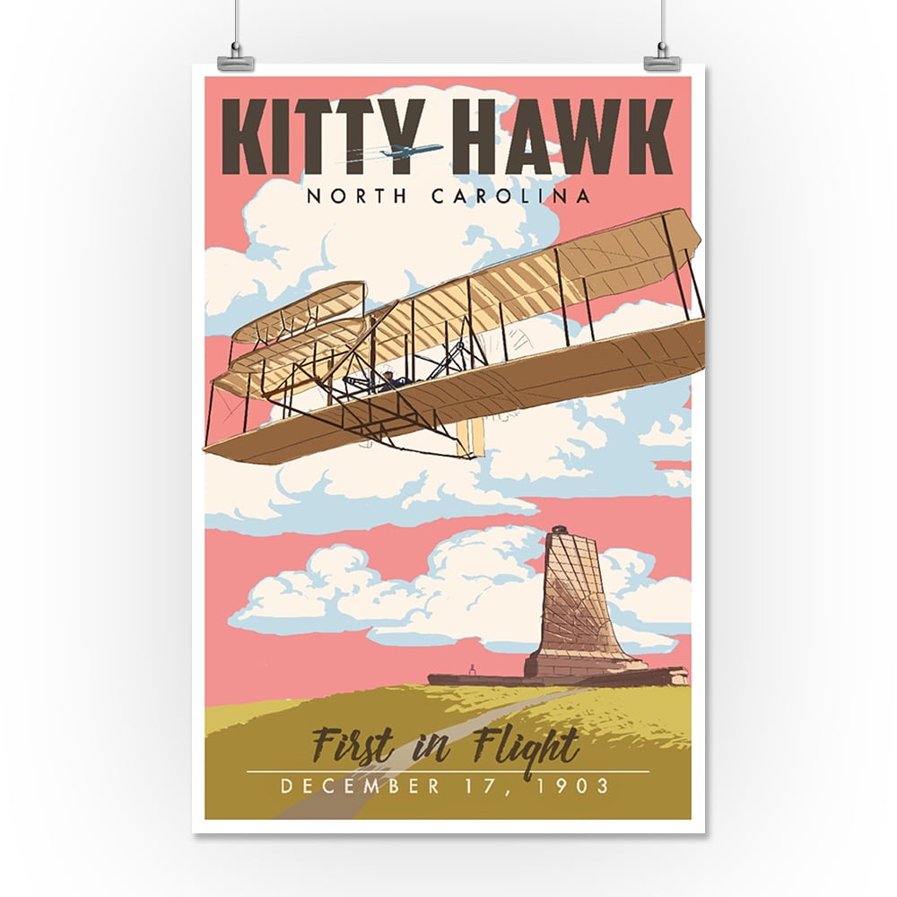 Kitty Hawk, North Carolina First in Flight Lantern Press Artwork