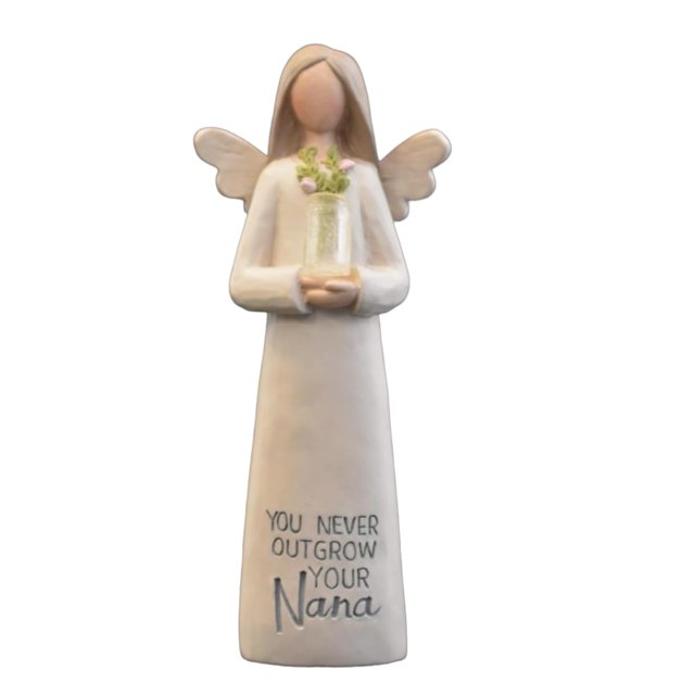 Cwi Gifts Blossom Bucket Angel Figurilla Nunca superarás a tu Nana Guardian Angel Regalo sentimental 11730