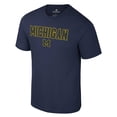 thumbnail image 2 of Men's Colosseum Navy Michigan Wolverines Color Pop Active Blend T-Shirt, 2 of 3