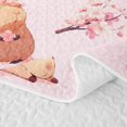thumbnail image 5 of Erosebridal Cartoon Capybara Twin Quilt Set For Kids,Pink Cherry Blossom Twin Coverlet Set For Cute Animals Lover,2pcs, 5 of 7
