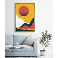 thumbnail image 1 of PixonSign Framed Wall Art Print Set Abstract Black and Red Mountain Range Geometric Wilderness Digital Art Modern Art Farmhouse/Country Boho Decor for Living Room, Bedroom - 16"x24" Natural, 1 of 5