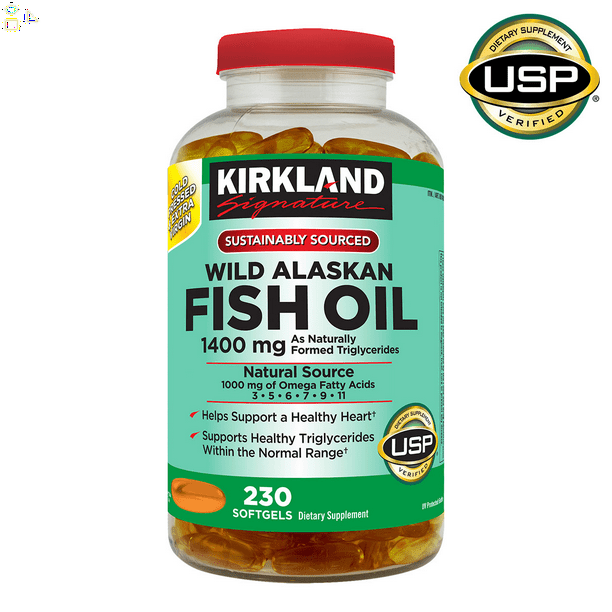 Kirkland Wild Alaskan Fish Oil 1400 Mg., 230 Softgels EPA+DHA Omega 3