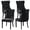 Black, variant on Velvet Dining Chairs Set of 4, Black Wooden Legs, Modern Tufted Velvet Upholstered Backrest with Nailhead Trim, Wing Back with Back Ring Pull, for Dining Room, Living Room, Office